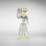 Barovier & attribution Toso, Figural candle holder, c. 1935, glass with gold leaf inclusions