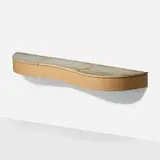 Olivier Garcé and Clio Dimofski, Lison wall-mounted shelf, c. 2020, glazed ceramic, chestnut