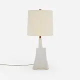 Gordon and Jane Martz, Table lamp, model 239-28, c. 1965, glazed stoneware, walnut, linen shade