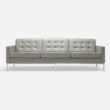 Florence Knoll, Sofa, 1954 / 2009, upholstery, chrome-plated steel
