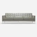 Florence Knoll, Sofa, 1954 / 2009, upholstery, chrome-plated steel