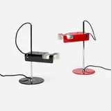 Joe Colombo, Spider table lamps, pair, 1967, enameled aluminum and steel, chrome-plated steel, plastic