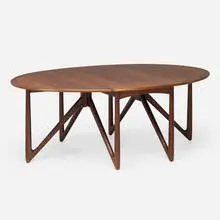 Kurt Østervig, Drop-leaf dining table, c. 1960, rosewood