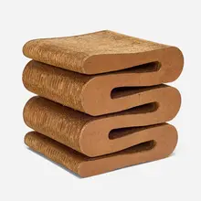 Frank Gehry, Wiggle stool, 1972, laminated cardboard, Masonite