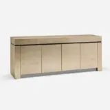 Sally Sirkin Lewis, Custom cabinet, c. 1980, silver leaf over wood