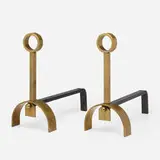 Modern, Andirons, pair