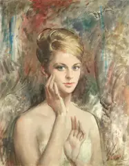Portrait of a young lady by William Alexander Dargie, oil on canvas, sold Mar 2018