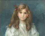 Portrait of a young lady thought to be Ursula Thorpe by English School, early 20th Century, pastel, offered Mar 2018