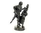 Adrien Étienne Gaudez, bronze figural group of a skating couple