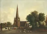 Village scene by 19th Century English School, oil on canvas, offered Feb 2018
