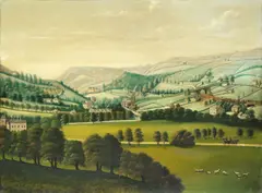 19th Century English School, A view of Todmorden, oil on canvas