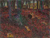 Gustav Gildemeister, Herbstlicher Baum I, Um 1908, Öl auf Leinwand