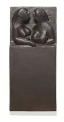 Gustav Seitz, Unterhaltung, 1956, Bronze mit schwarzbrauner Patina