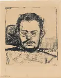 Max Pechstein, Bildnis Schmidt-Rottluff, 1908, Lithografie auf Papier