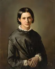 Französisch, Portrait einer jungen Frau, Öl auf Leinwand