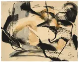 Ohne Titel by Karl Otto Götz, 1954, Gouache und Aquarell auf festem chamoisfarbenen Velin, sold Nov 2014