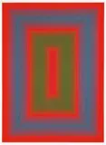 Richard Anuszkiewicz, Reflections II - Red Line, 1979, Screenprint with hand painted acrylic