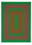 Richard Anuszkiewicz, Reflections II - Green Line, 1979, Screenprint with hand painted acrylic