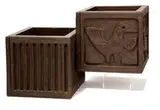 Evelyn Ackerman, Carved wood planter boxes (2)