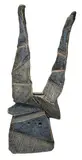 Peter Voulkos, Untitled (Sculpture), 1958, Slab built and carved stoneware with sgraffito and glaze