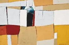 Isami Adachi, Untitled, 1960, Acrylic and mixed media on canvas