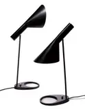 Visor table lamps (2) by Arne Jacobsen, 1957, Enameled metal, sold Oct 2012
