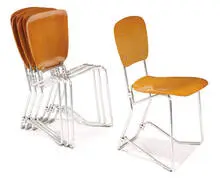 Armin Wirth, Alu-Flex folding chairs (4), Laminated-birch seat and back with aluminum frame