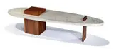 Harvey Probber, Coffee table, c. 1968, Composite terrazzo and wood