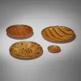 Gianfranco Angelino, Collection of four works, 1991-92, birch, various woods