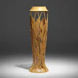Frank Sudol, Vase with leaves, c. 1995, birch, lacquer