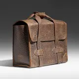 Marilyn Levine, Jim's Case, 1981, hand-built and glazed stoneware, metal