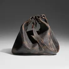Marilyn Levine, KCP Bag, 1984, hand-built and glazed stoneware, metal