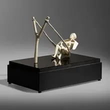 Patti Warashina, Long Shot, 1982, porcelain, acrylic, painted wood
