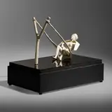 Patti Warashina, Long Shot, 1982, porcelain, acrylic, painted wood