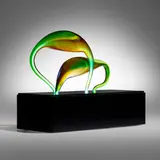 Paul Seide, Untitled (Double Loop), 1980, hand-blown satin glass, neon or argon gas, acrylic