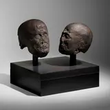 Ofer Lellouche, Two, 2006, patinated bronze, laminated wood base