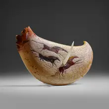 Artifact: Tooth by William Morris, 1993, vitrified and enameled glass, sold Nov 2023