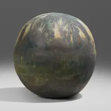 Toshiko Takaezu, Green Moon (with rattle), 1993, glazed stoneware