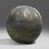 Green Moon (with rattle) by Toshiko Takaezu, 1993, glazed stoneware, sold Nov 2023