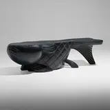 Fish Bench by Judy Kensley McKie, 1999, patinated bronze, sold Nov 2023