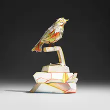 Oliver Herring, Bluebird with Handdrawn Features #1, 2007, digital c-print photograph, museum board, foam core and polystyrene