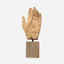 Daniel Rhodes, Hand, c. 1955, earthenware, metal, wood