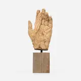 Daniel Rhodes, Hand, c. 1955, earthenware, metal, wood