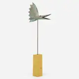 Jonathan Bonner, Rooster, 1984, patinated copper, Douglas fir