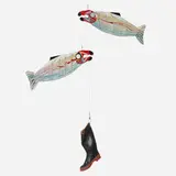 Buster Simpson, Fish to Foot, 1992, suspended metal and found objects, monofilament