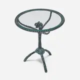 Diego Giacometti, Occasional table, patinated iron, glass