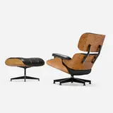 Charles and Ray Eames, 670 lounge chair and 671 ottoman, rosewood, leather upholstery, enameled and brushed aluminum, rubber