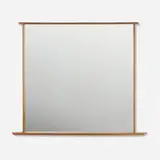 Origins mirror, model 270 by George Nakashima, 1961, walnut, mirrored glass, sold Nov 2025