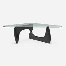 Coffee table, model IN-50 by Isamu Noguchi, lacquered wood, glass, sold Nov 2025