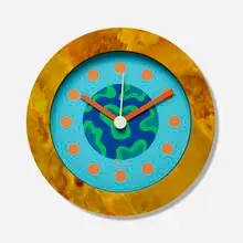 Neos wall clock by Nathalie du Pasquier and George Sowden, c. 1988, plastic, glass, enameled aluminum, sold Nov 2025
